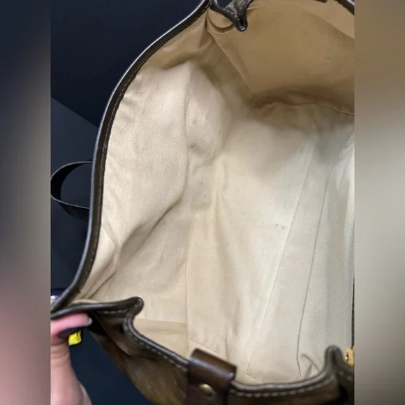 Chloe Handbag Olive Green Leather Bag Purse Kerala Equestrian Gold Hardware - Picture 8 of 13